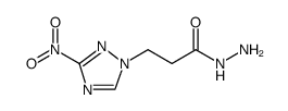 1H-1,2,4-Triazole-1-propanoic acid, 3-nitro-, hydrazide结构式