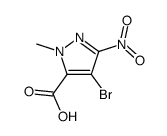 4-bromo-2-methyl-5-nitropyrazole-3-carboxylic acid结构式