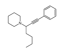 1-(1-phenylhept-1-yn-3-yl)piperidine结构式