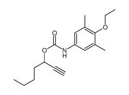 hept-1-yn-3-yl N-(4-ethoxy-3,5-dimethylphenyl)carbamate结构式