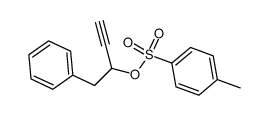 1-benzylprop-2-ynyl toluene-p-sulphonate结构式
