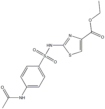 2-(4-Acetylamino-benzenesulfonylamino)-thiazole-4-carboxylic acid ethyl ester Structure