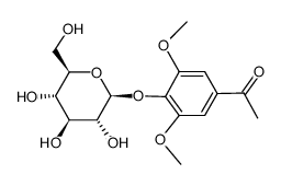 4-β-D-glucopyranosyloxy-3,5-dimethoxyacetophenone结构式