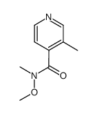 N,3-dimethyl-N-(methyloxy)-4-pyridinecarboxamide结构式