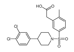 2-[5-[4-(3,4-dichlorophenyl)piperidin-1-yl]sulfonyl-2-methylphenyl]acetic acid Structure