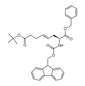 1-benzyl 8-(tert-butyl) (S)-2-((((9H-fluoren-9-yl)methoxy)carbonyl)amino)oct-4-enedioate结构式