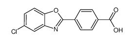 4-(5-chloro-benzooxazol-2-yl)-benzoic acid结构式