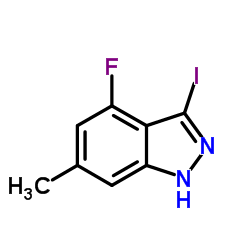 4-Fluoro-3-iodo-6-methyl-1H-indazole结构式