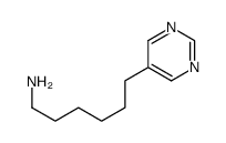 6-pyrimidin-5-ylhexan-1-amine结构式