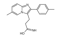 3-[6-methyl-2-(4-methylphenyl)imidazo[1,2-a]pyridin-3-yl]propanamide结构式
