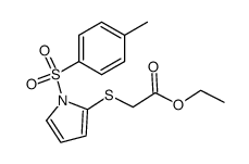 ethyl ((N-tosyl-2-pyrrolyl)thio)acetate Structure