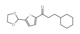 (2-CYCLOHEXYL)ETHYL 5-(1,3-DIOXOLAN-2-YL)-2-THIENYL KETONE Structure