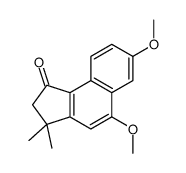 5,7-dimethoxy-3,3-dimethyl-2H-cyclopenta[a]naphthalen-1-one结构式