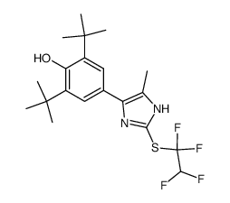 4-(3,5-di-tert-butyl-4-hydroxyphenyl)-5-methyl-2-(1,1,2,2-tetrafluoroethylthio)imidazole结构式