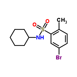 5-Bromo-N-cyclohexyl-2-methylbenzenesulfonamide结构式