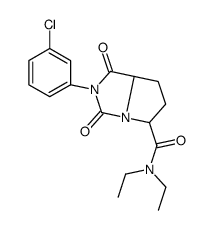2-(3-chlorophenyl)-N,N-diethyl-1,3-dioxo-5,6,7,7a-tetrahydropyrrolo[1,2-c]imidazole-5-carboxamide Structure