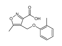 3-Isoxazolecarboxylic acid, 5-methyl-4-[(2-methylphenoxy)methyl] Structure