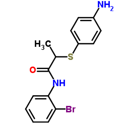 2-[(4-Aminophenyl)sulfanyl]-N-(2-bromophenyl)propanamide Structure