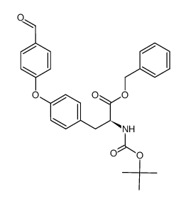 2-tert-butoxycarbonylamino-3-[4-(4-formylphenoxy)-phenyl]-propionic acid benzyl ester Structure