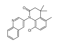 8-chloro-4,4,5-trimethyl-1-quinolin-3-yl-3H-quinolin-2-one结构式