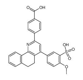 4-[4-(4-Methoxy-3-sulfo-phenyl)-5,6-dihydro-benzo[h]quinolin-2-yl]-benzoic acid Structure