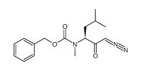 phenylmethyl [(1S)-1-(diazoacetyl)-3-methylbutyl]methylcarbamate Structure