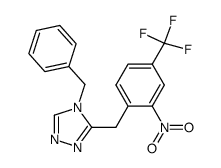 3-{[2-nitro-4-(trifluoromethyl)phenyl]methyl}-4-(phenylmethyl)-4H-1,2,4-triazole Structure