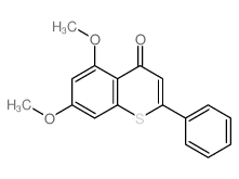 4H-1-Benzothiopyran-4-one,5,7-dimethoxy-2-phenyl-结构式