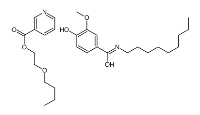 2-butoxyethyl pyridine-3-carboxylate,4-hydroxy-3-methoxy-N-nonylbenzamide Structure