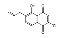 2-chloro-5-hydroxy-6-(2-propenyl)naphthoquinone结构式