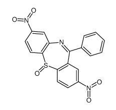 3,8-dinitro-6-phenylbenzo[b][1,4]benzothiazepine 11-oxide Structure