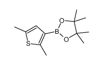 2-(2,5-dimethylthiophen-3-yl)-4,4,5,5-tetramethyl-1,3,2-dioxaborolane结构式