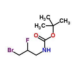 2-Methyl-2-propanyl (3-bromo-2-fluoropropyl)carbamate结构式