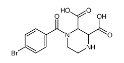 1-(4-bromobenzoyl)piperazine-2,3-dicarboxylic acid Structure