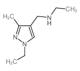 N-[(1-Ethyl-3-methyl-1H-pyrazol-4-yl)methyl]-ethanamine结构式