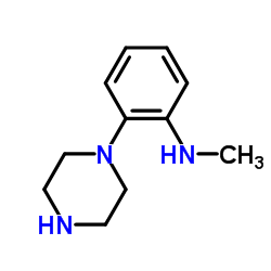 N-甲基-2-(1-哌嗪)苯胺结构式