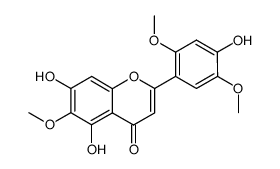4',5,7-trihydroxy-2',5',6-trimethoxyflavone结构式