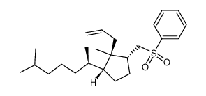 (-)-2(S)-methyl-1(S)-((phenylsulfonyl)methyl)-2-(2-propenyl)-3(R)-(1(R),5-dimethylhexyl)cyclopentane Structure