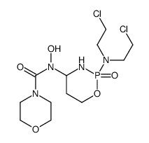 N-[2-[bis(2-chloroethyl)amino]-2-oxo-1,3,2λ5-oxazaphosphinan-4-yl]-N-hydroxymorpholine-4-carboxamide结构式
