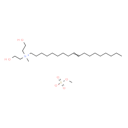 bis(2-hydroxyethyl)methyl(octadec-9-enyl)ammonium methyl sulphate structure