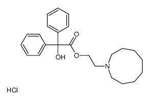 2-(azonan-1-ium-1-yl)ethyl 2-hydroxy-2,2-diphenylacetate,chloride Structure