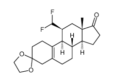 11β-Difluoromethylestr-5(10)-ene-3,17-dione 3-ethylene glycol ketal结构式