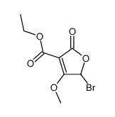 5-bromo-3-ethoxycarbonyl-4-methoxyfuran-2(5H)-one结构式