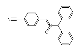 Benzhydryl-<4-cyan-benzyliden>-aminoxyd Structure