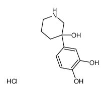 4-(3-Hydroxy-piperidin-3-yl)-benzene-1,2-diol; hydrochloride结构式