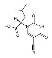 (S)-2-(5-cyano-2,4-dioxo-3,4-dihydro-2H-pyrimidin-1-yl)-4-methyl-valeric acid结构式