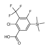 2-chloro-4-fluoro-3-(trifluoromethyl)-5-(trimethylsilyl)benzoic acid Structure