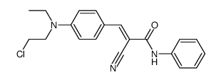 N-Ethyl-N-(2-chlor-ethyl)-4-(2-cyan-2-phenylcarbamoyl-vinyl)-anilin结构式