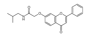 N-isobutyl-2-(4-oxo-2-phenyl-4H-chromen-7-yloxy)-acetamide结构式