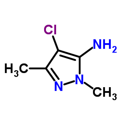 4-氯-1,3-二甲基-1H-吡唑-5-胺结构式